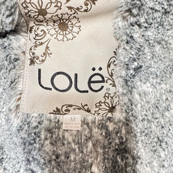 Lolē Faux suede faux fur taupe coat ultra soft and warm Medium - Picture 6 of 12